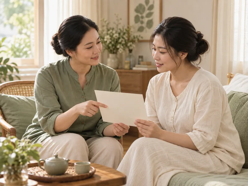 Tư vấn viên SunnyMama Care giải thích hướng chăm sóc với mẹ